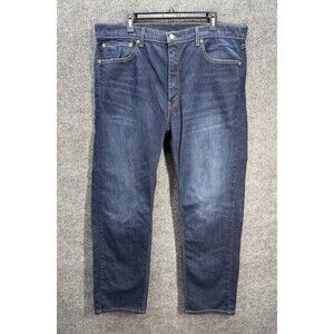 Levis 505 Jeans Mens 40x32 Blue Regular Straight Leg Denim Stretch Dark Wash
